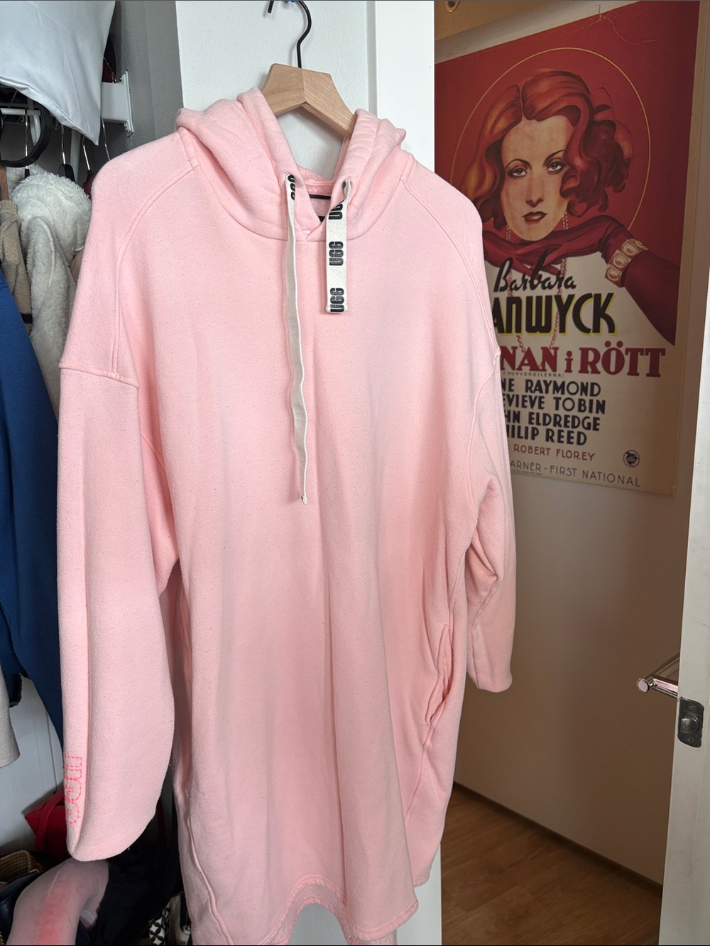 UGG Light Pink Oversized Hooded Sweater